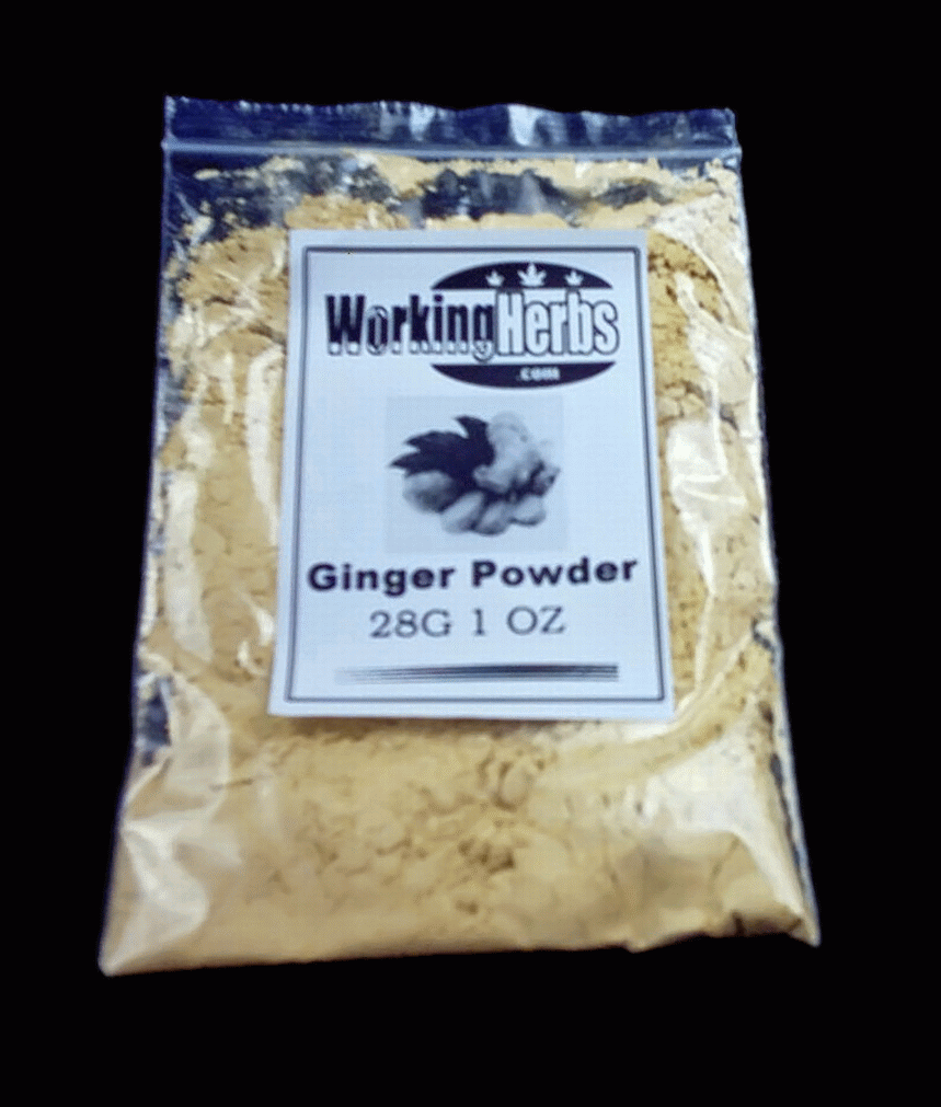 Ginger Root Powder Zingabar Officinalis 1OZ bag